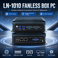 Mini PC Robusto y Silencioso con Doble LAN, 2 COM, USB, HD, VGA, SSD, Compatible con Windows y Linux para Dispositivos Edge