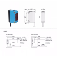 Capteur photoélectrique laser BGS à suppression d'arrière-plan, spot de 2 mm, haute précision, 12-24 V CC, protection IP65, interrupteur capteur