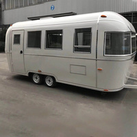 Entièrement équipé pour Airstreamtype Food Truck Bbq en fibre de verre et aluminium Hot Dog Fast Food Ice Cream Chips Snack Food Trailer