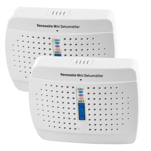 Cordless Reusable Rechargeable Tankless Dehumidifier for Cabinet Small