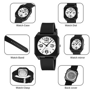 Montre à quartz pour femme, cadran minimaliste, bracelet en TPU, montre élégante étanche 30M - Product Image 2