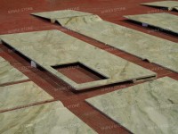 Comptoir de cuisine en marbre Skyros Fantasy de luxe SH STONE, design moderne personnalisé, table de travail pour villa, hôtel, îlot