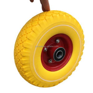 पंचर प्रमाण फ्लैट मुक्त पहियों और टायर ठोस पॉलीयूरेथेन पु रबर टायर फोम भरे पहियों - Product Image 1