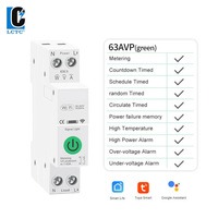 Disjoncteur intelligent Tuya LCTC 63A MCB AC110V 220V Smart Life avec mesure de pression et compteur d'énergie avec surveillance