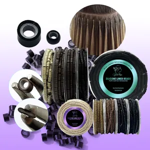 Горячая 5,0 3,0 мм, 1000 шт./рулон, коричневые предварительно загруженные медные силиконовые микрокольца с нанозвеньями для наращивания волос