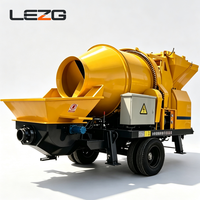 Mini-machine mobile diesel intégrée pour le mélange et le transport du béton, pompe malaxeuse pour les travaux de fondation de maisons individuelles en zone rurale