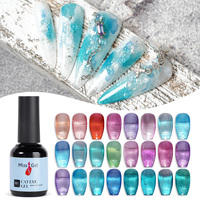 Missgel Vernis à ongles gel UV effet œil de chat réfléchissant, sans cruauté, non toxique, avec logo personnalisé, très bonne tenue, couleur qui s'enlève facilement