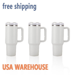 Gobelet isotherme sous vide 40oz avec poignée et couvercle, revêtement ionique coloré arc-en-ciel, revêtement poudré, entrepôt USA - Product Image 6