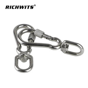 Free Sample Stainless Steel <b>Dog</b> <b>Leash</b> Buckle Universal Figure-Eight Pet <b>Leash</b> Connector with Rotating Ring Pet <b>Leash</b> Accessory - Product Image 4