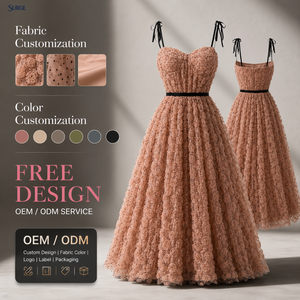 Robe Midi Décontractée Rose en Polyester et Coton pour Femme, Sans Manches, Col Halter, Bretelles à Nouer, Coupe <span class=keywords><strong>Corset</strong></span>, Découpes en Tulle, Robe de Soirée - Product Image 1