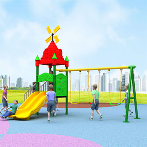 Equipo de patio de recreo competitivo de alta calidad, tobogán de plástico para exteriores de poste de 76 mm para <span class=keywords><strong>restaurante</strong></span> y parque de atracciones - Product Image 3