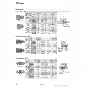 อุปกรณ์ใส่นิวเมติก SMC KFE12N-00ชิ้นส่วนนิวเมติก - Product Image 1