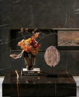 Sculpture décorative en résine imitation écaille de tortue avec base en métal, ornement de table vintage, décoration pour la maison, salon