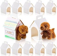 Boîte à friandises pliable en forme de maison pour animaux, décoration de fête, boîte cadeau pour chiens, boîtes de faveurs pour fête canine