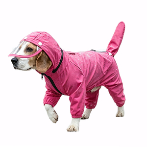 Impermeable para Perros con Capucha, Chaqueta Impermeable para Perros Pequeños y Grandes, para Días Lluviosos, para Caminar y Correr, Traje Impermeable Reflectante para Mascotas - Product Image 1