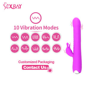 Sexbay fabbrica all'ingrosso custom silicone Usb caricabatterie 1 doppio G-spot coniglio vibratore femmina ragazza femmina coniglio vibratore - Product Image 2