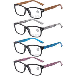 Wholesale Custom Logo <strong>Reading</strong> <strong>Glasses</strong> Anti Blue Light Spring Hinge Retro Wood Pattern Frame Prescription Readers for Women Men - Product Image 1