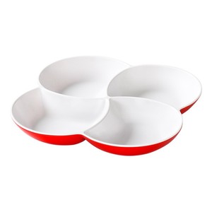 Xiangyuan <b>melamine</b> tableware <b>plates</b>, imitation porcelain dinner <b>plates</b>, snack <b>plates</b>, commercial plastic four-compartment - Product Image 1