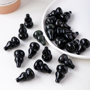 Collana con Ciondolo a Forma di Zucca in Ossidiana Occhiata Naturale <span class=keywords><strong>per</strong></span> Decorazione Casa - Product Image 1