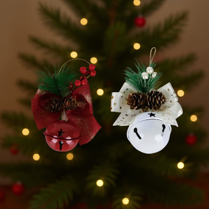 Homeera Christmas Ornament Bell Red White Plastic 480 Pieces Case Factory Direct Tree Decoration - Product Image 2