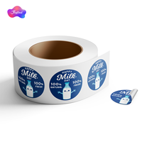 Étiquettes de bouteille personnalisées durables, autocollants en vinyle imperméables, rouleaux d'autocollants adhésifs pour l'emballage, étiquettes personnalisées pour bouteilles de lait