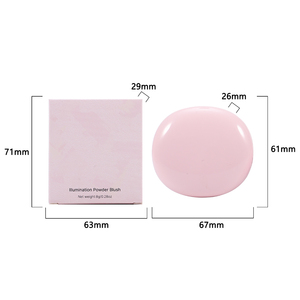 Colorete <span class=keywords><strong>de</strong></span> <span class=keywords><strong>Maquillaje</strong></span> Personalizado para Mejillas Pigmentado Brillante Rosa Vegano Paleta <span class=keywords><strong>de</strong></span> Colorete en Polvo con Logotipo Personalizado Sedoso Vegano - Product Image 6
