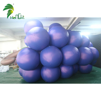 Décoration extérieure, ballon gonflable en forme de raisin frais, poupée gonflable en forme de fruit pour la publicité