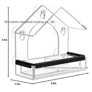 Comedero para Pájaros de Jardín Transparente con Forma de Casa, de Alta Permeabilidad y Diseño a Prueba de Fugas - Product Image 3