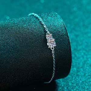 Bracelet ELAN <span class=keywords><strong>de</strong></span> luxe en moissanite 0,7 ct couleur D VVS1, en argent sterling S925, minimaliste, ajustable, testé au <span class=keywords><strong>testeur</strong></span> <span class=keywords><strong>de</strong></span> diamants GRA - Product Image 3
