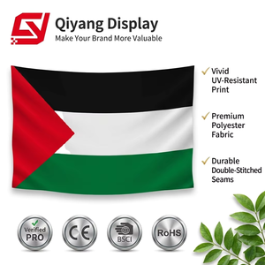 Bandiere nazionali di dimensioni personalizzate di alta qualità 3 x5ft personalizzabili Palestine bandiera nazionale - Product Image 1