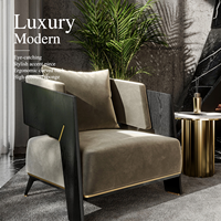 Fauteuil d'appoint de luxe personnalisé, canapé moderne une place pour villa, salon et chambre