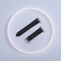 Montres de créateurs pour Cartier Tank, bracelet en cuir véritable pour Apple Watch Series 8 49 mm, homme, noir