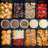Boîte d'emballage personnalisée écologique pour churros, frites, sauces, gâteaux, donuts, sushis, brownies, chocolats pour fêtes