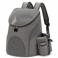 Sac à dos de transport pour animaux YAOYUE avec fenêtre en maille arquée, base autoportante, sac à dos rigide à double bandoulière pour petits chiens et chats S L