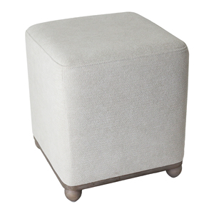 Square <b>Vanity</b> <b>Stool</b> With Wood Feet Ottoman Foot Rest For Bedroom Or Living Room Furniture - Product Image 3