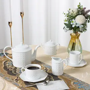 P & T工厂新产品环保陶瓷瓷茶壶套装批发