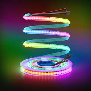 ไฟ LED แถบ COB คุณภาพสูงสำหรับตกแต่ง ขายส่ง 24VDC/12VDC USB RGB+W พร้อมรีโมทคอนโทรล 384LED/เมตร 5 เมตร ปรับความสว่างได้ ไฟแบ็คไลท์ทีวี ไม่มีจุดแสง - Product Image 1