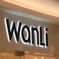 Enseignes commerciales personnalisées en métal 3D rétroéclairées, enseignes lumineuses à LED, lettres en relief pour la publicité murale des restaurants et des devantures de magasins