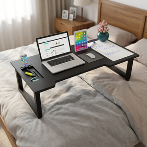 Bureau d'ordinateur avec des caractéristiques uniques, 1,2 m x 60 cm x 35 cm, surface multifonctionnelle en PU imperméable, pieds en acier - Product Image 3