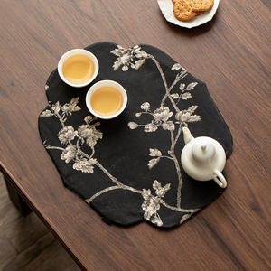 Wabi-Sabi สไตล์หรูหราหรูหรา high-end แห้งชาฟองเสื่อโต๊ะเซนฉนวนกันความร้อนเสื่อหลักถ้วยชา-หม้อศิลปะพรีเมี่ยม - Product Image 4