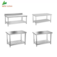 Table de travail commerciale en acier inoxydable pour restaurant cuisine base de table en inox industriel comme plate-forme de travail à vendre