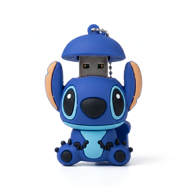 3D Cartoon Character Silicone USB Flash Drive  32GB Cute Animal Pendrive With Keychain Custom Logo Promotional Gift Memory Stick