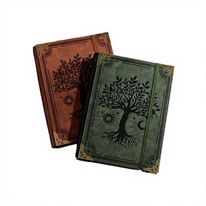 A5 Hardcover Leather Tree of Life <b>Journal</b> Custom Logo PU Leather Diary Notebook 120 Sheets Premium <b>Writing</b> <b>Journal</b> for Business - Product Image 2
