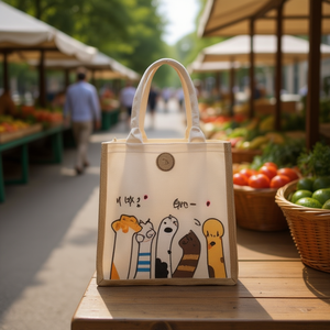 Ilan Multipurpose <b>Canvas</b> Bag 30x26x15 Cm Printed Eco-Friendly <b>Tote</b> - Product Image 3