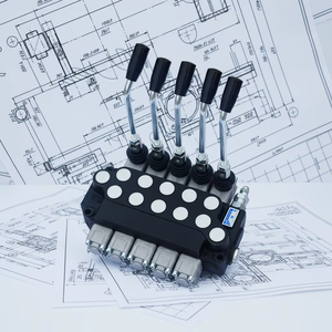 HUADEYEYA Série P80 P40 P80 P120 Commande par joystick 3 positions 4 directions Manuelle Hydraulique pour tracteur - Product Image 1