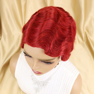 Peluca de pelo sintético con corte pixie hecha a máquina, trenzas rizadas, conjunto al por mayor, colección de pelucas de cabello humano - Product Image 5