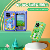 Smartphone jouet pour enfants avec appareil photo numérique, écran tactile, fonction de rappel quotidien, jeux MP3 et coque en silicone