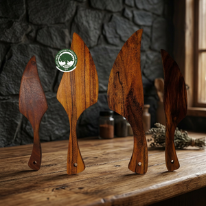 Ensemble de spatules à gâteau en bois, ustensiles décoratifs faits à la main, article cadeau artisanal, fabriqué à partir de bois de provenance légale - Product Image 4
