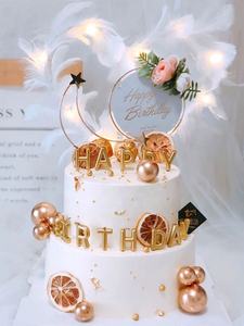 DAMAI 2026 Nouveau Topper de Gâteau en Papier Acrylique Décoratif pour Mariage Joyeux Anniversaire - Product Image 3