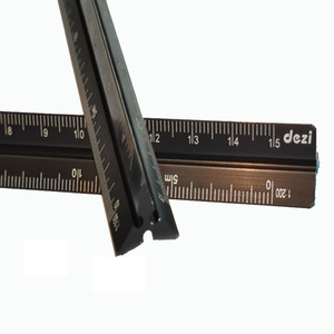 Bán nhà máy trực tiếp tùy chỉnh 15cm 6inch Hợp kim nhôm 3 mặt Kỹ Thuật Quy mô tam giác cho kiến trúc soạn thảo Cai Trị - Product Image 6